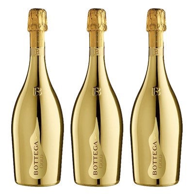 Bottega Gold Prosecco 75cl Treble Prosecco Set